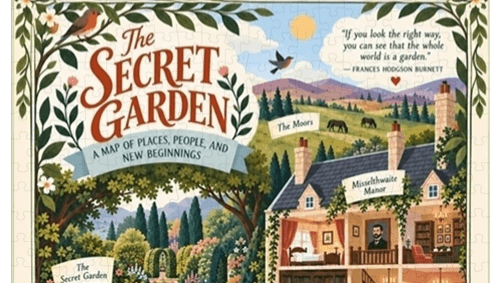 The Secret Garden Map - Custom Puzzle