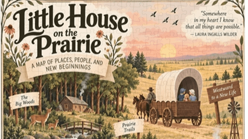 Little House on the Prairie Map - Custom Puzzle