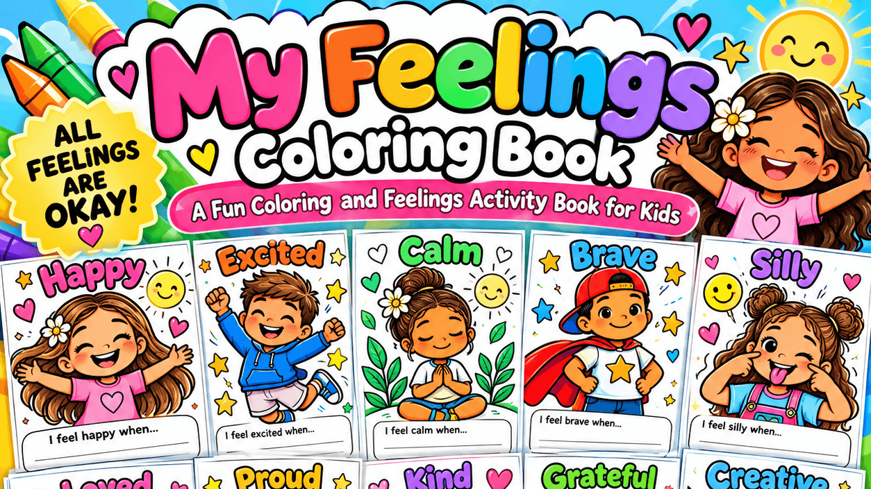 My Feelings, My Happy Day! – Kids Coloring.