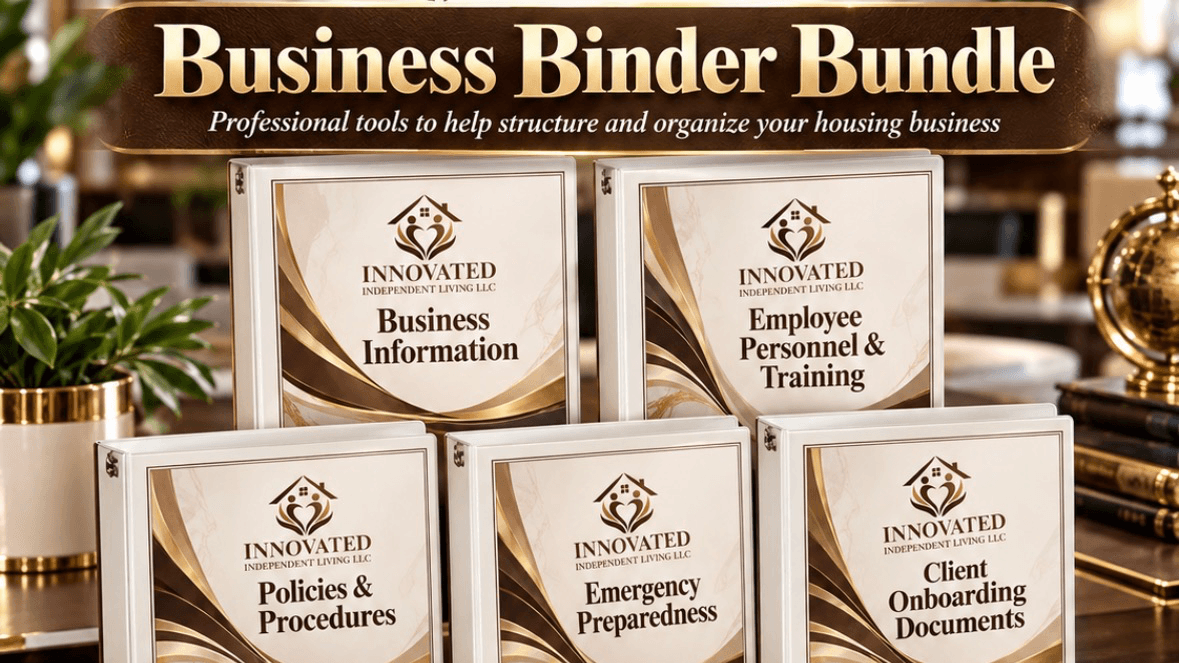 Independent living Business Binder Bundles