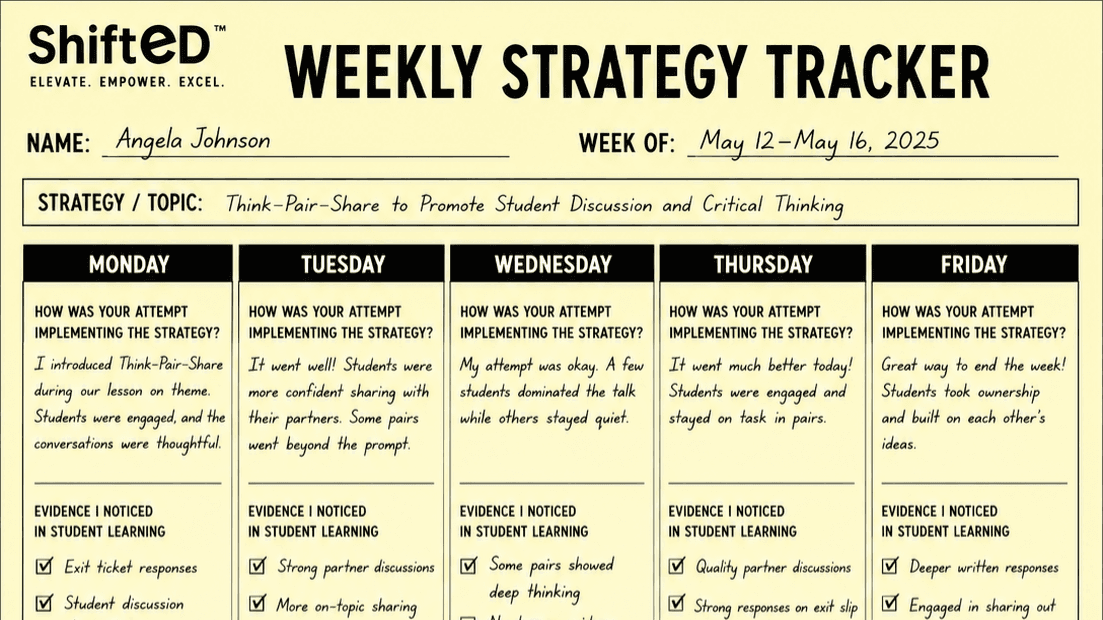 Get the Weekly Strategy Tracker Bundle