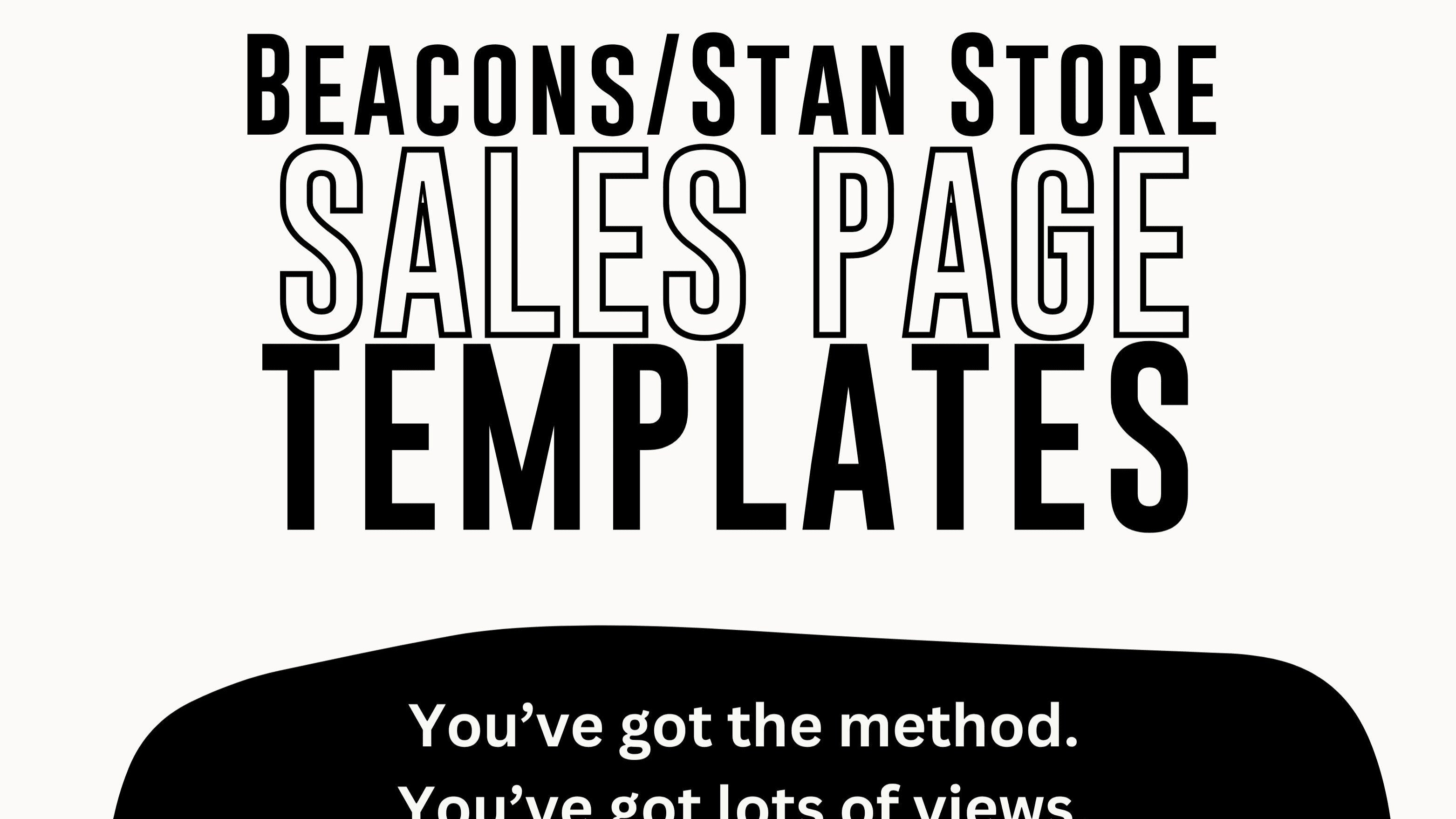Stan Store + Beacons Sales Page Templates
