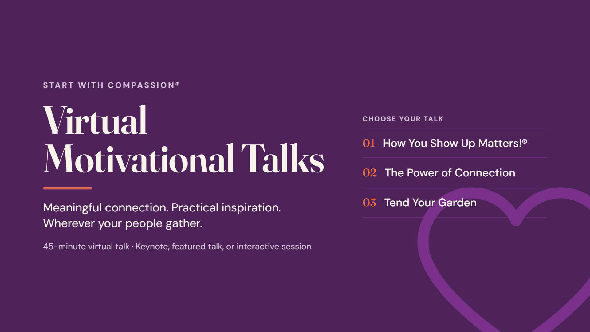 Virtual Motivational Talks