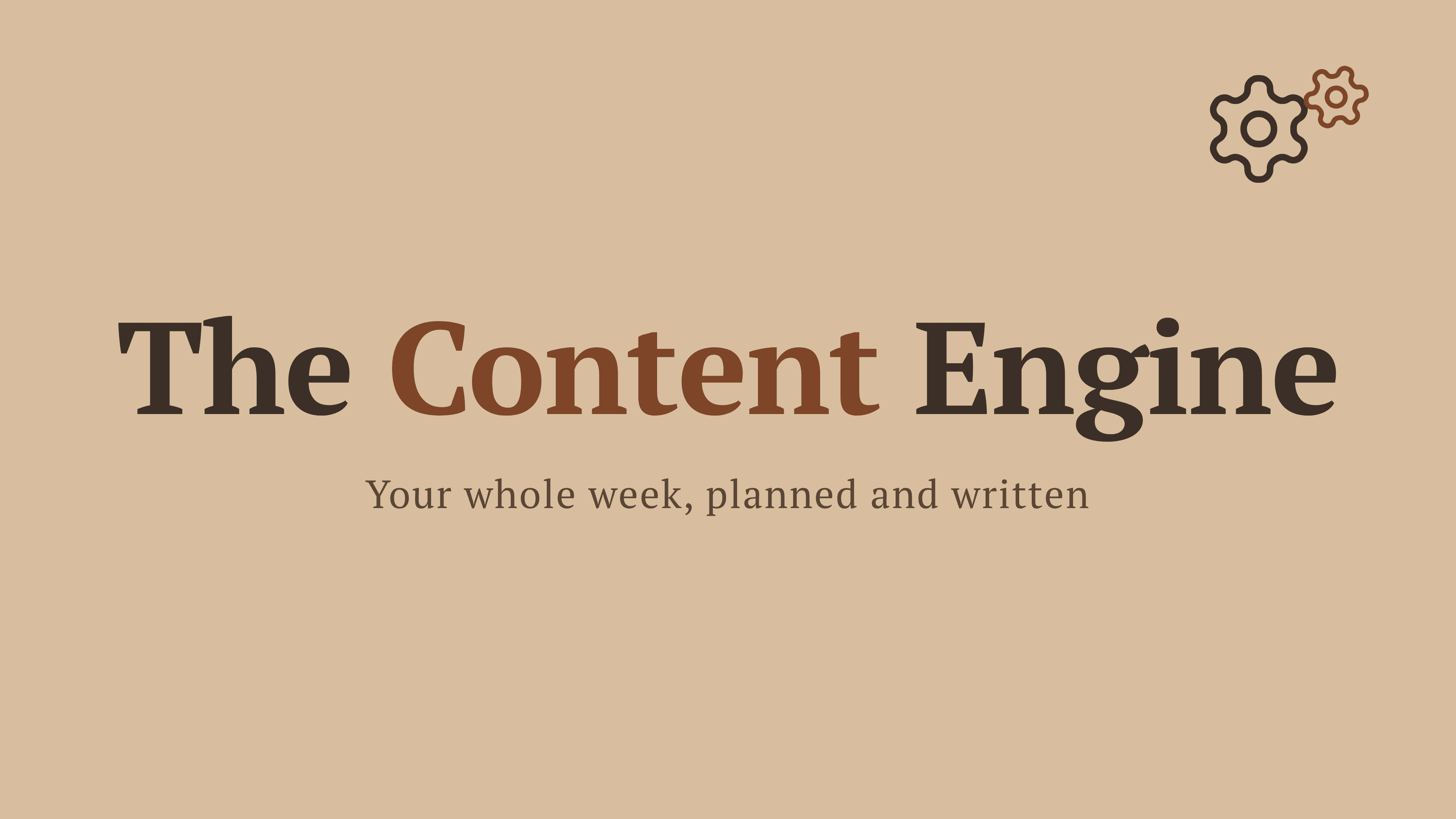 The Content Engine