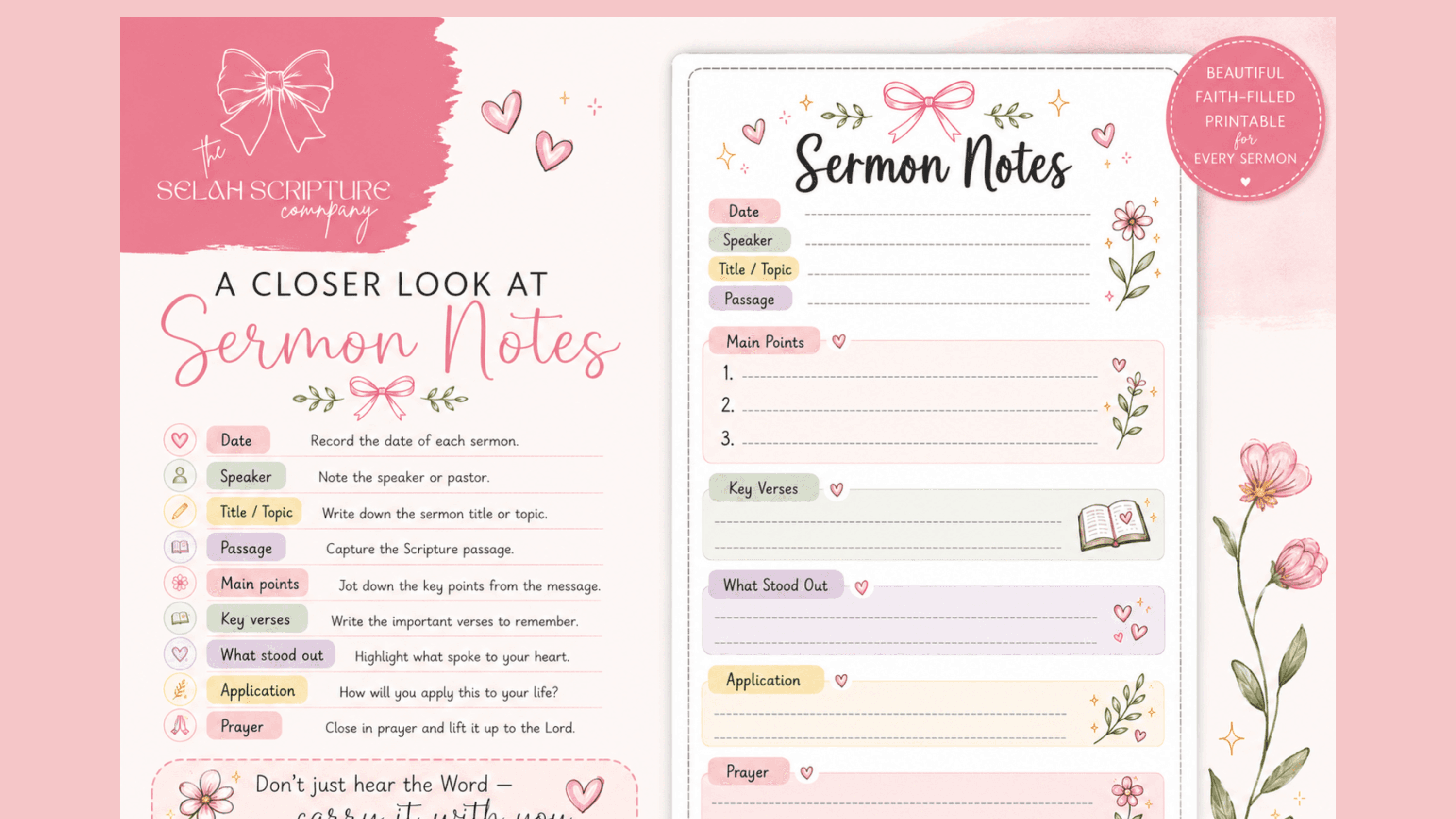Sermon Notes Printable