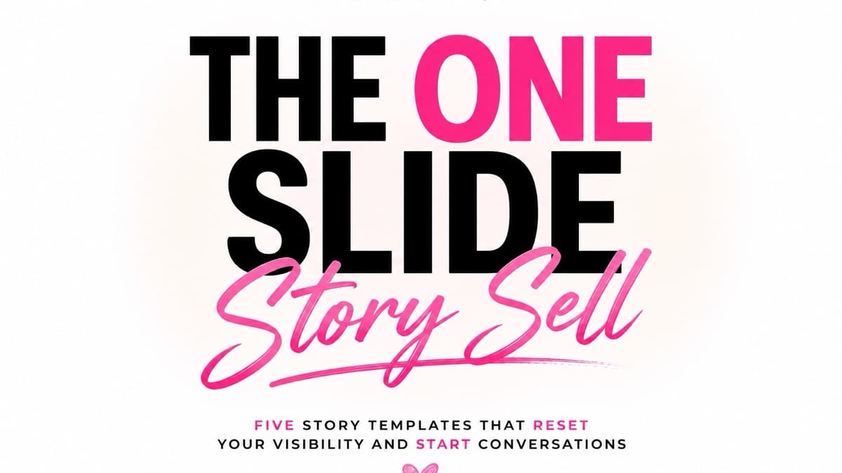 The One Slide Story Sell