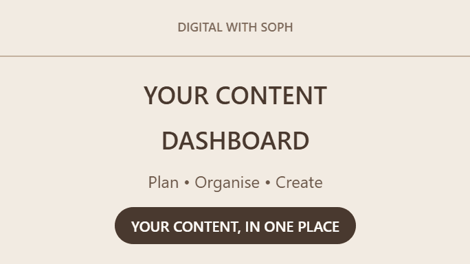 The Content Dashboard 
