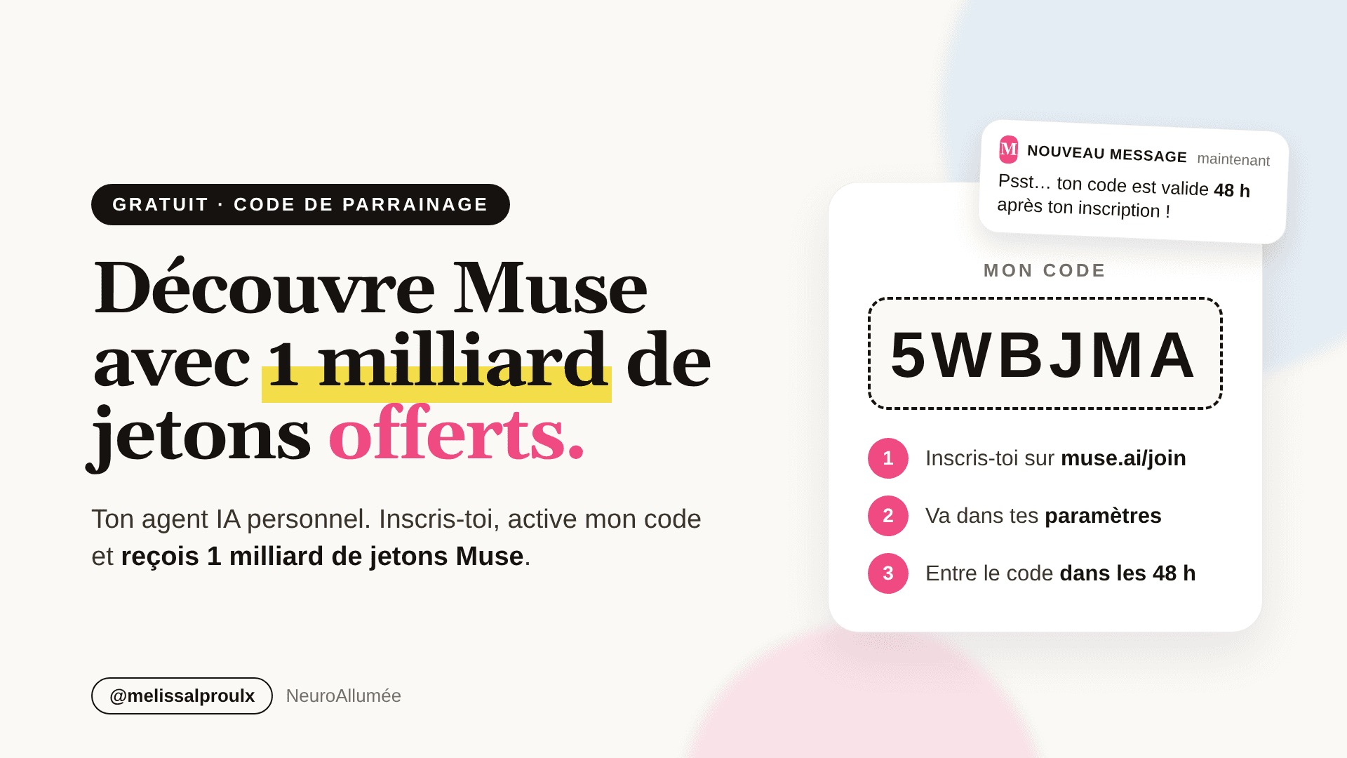 Transfert tes données dans Muse Ai.