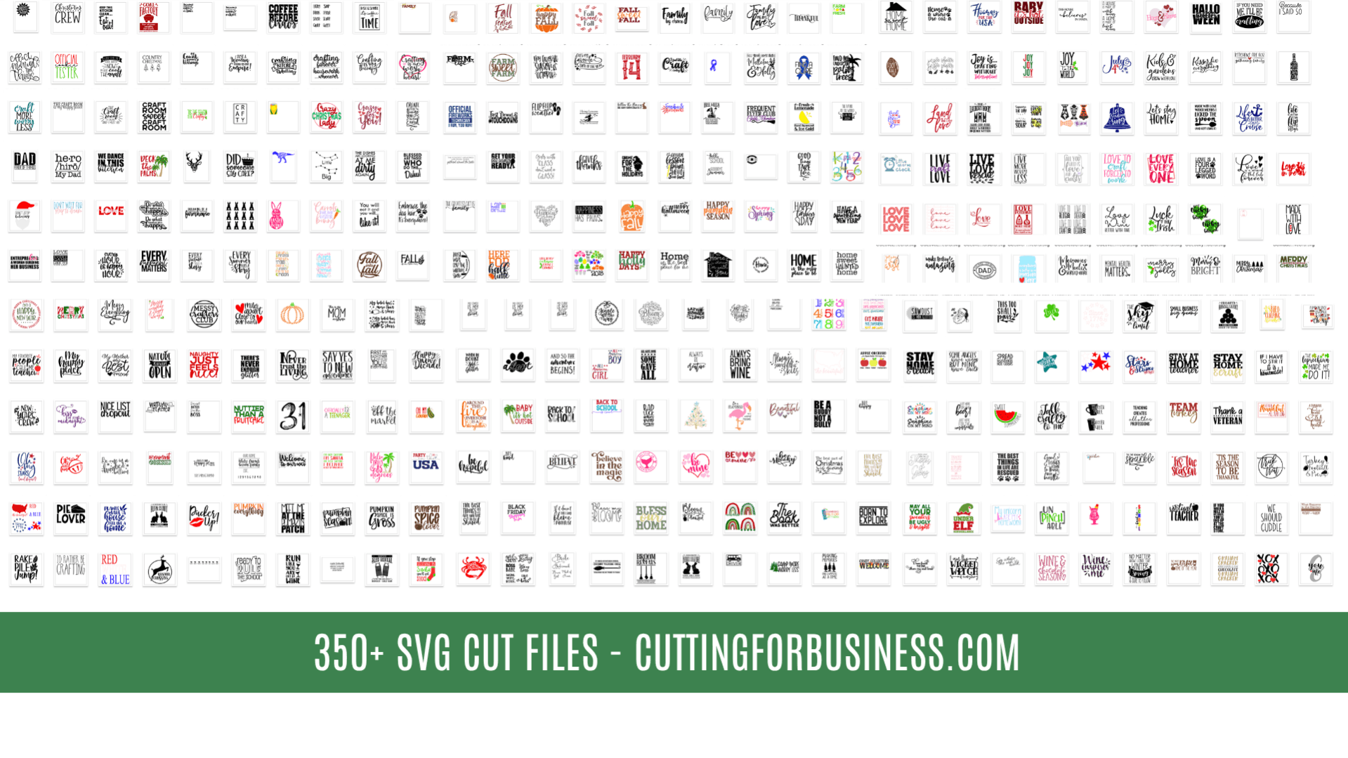350+ SVG Cut Files