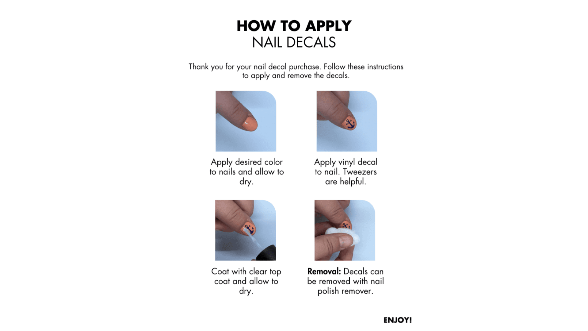 Free Download: Nail Decal Application Instructions