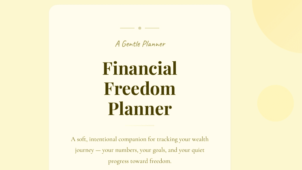 Financial Freedom Planner (90 DAYS)