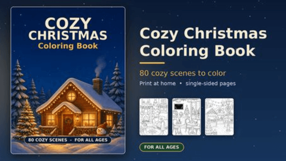 Get My Cozy Christmas Coloring Book