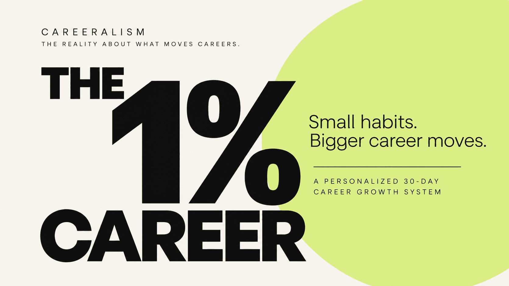 Get Your Personalized 1% Career Plan