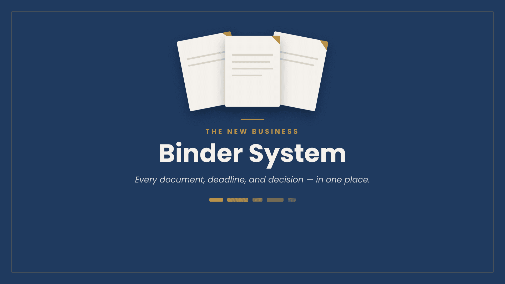  The New Business Binder System