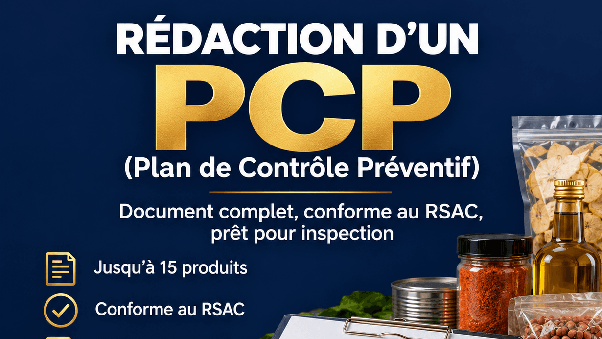 RÉDACTION D'UN PCP (Plan de Contrôle Préventif)