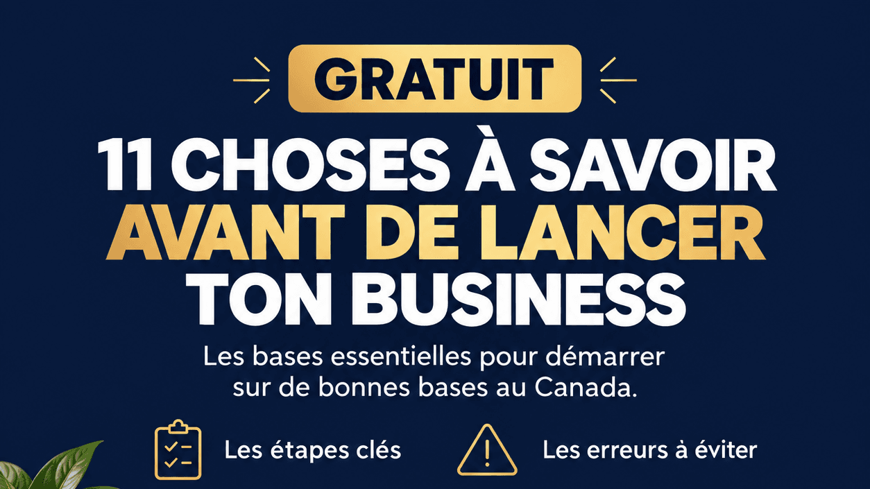 GRATUIT 11 choses avant de lancer son business
