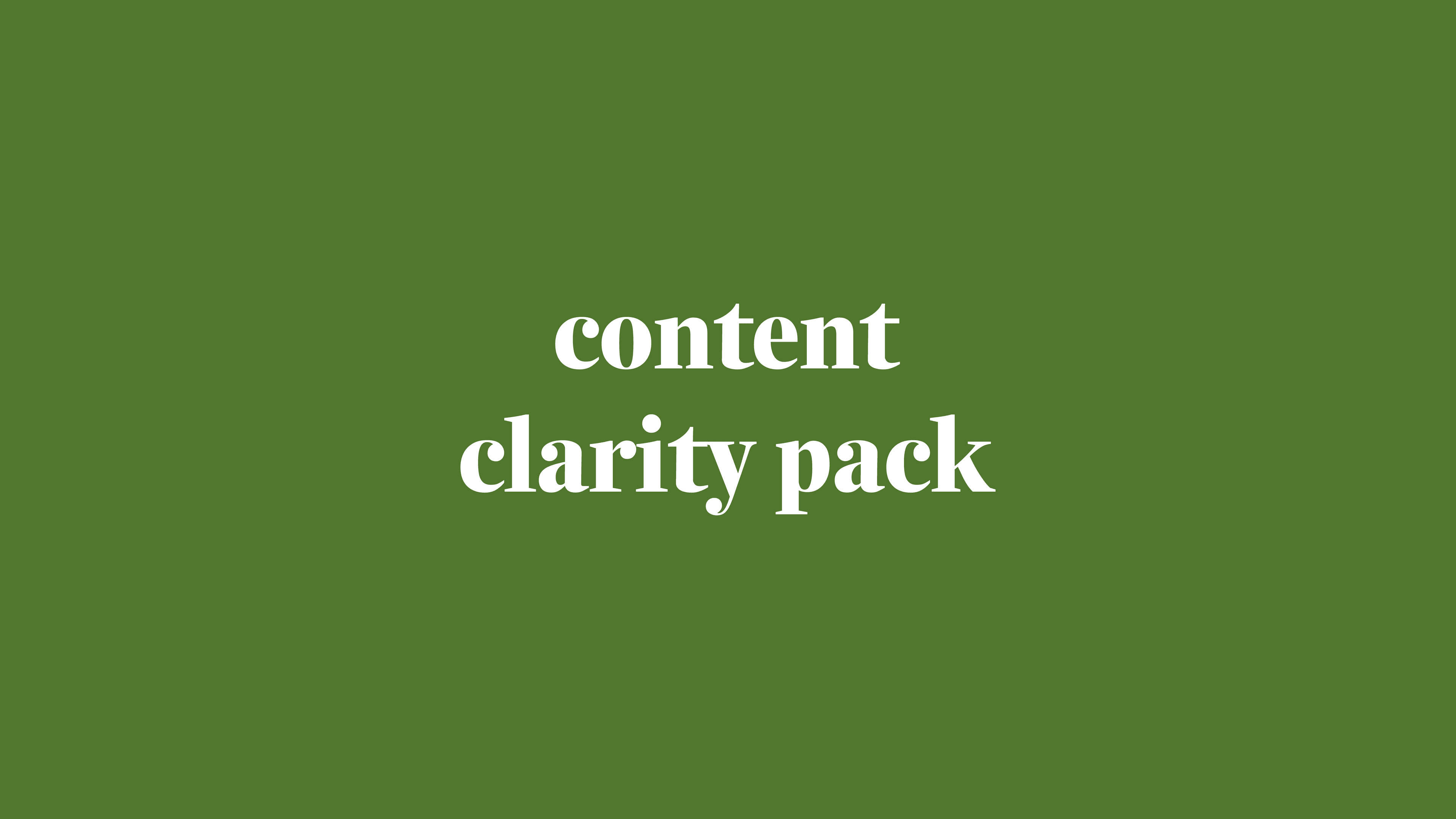 Content Clarity Pack