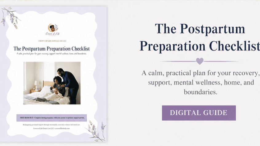 FREE Postpartum Preparation Checklist