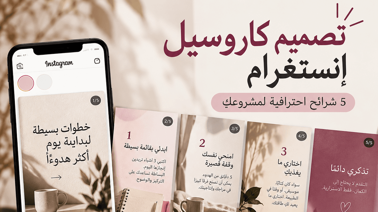 تصميم كاروسيل إنستغرام احترافي