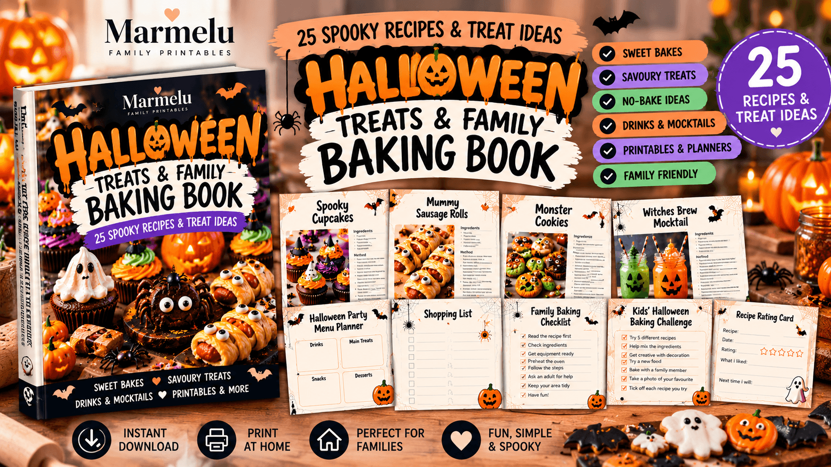 25 spooky recipes, treat ideas & family printables