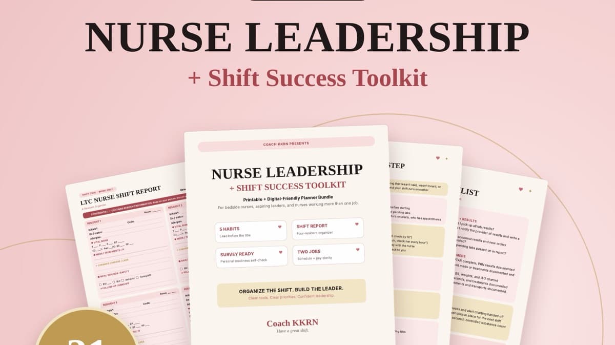 Get My The LTC Nurse Leader Toolkit: Shift Report,