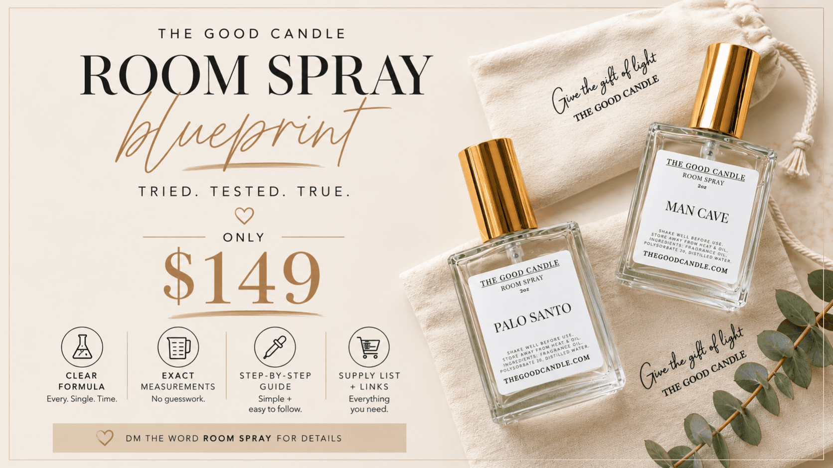 Room Spray Blueprint - Clear Formula
