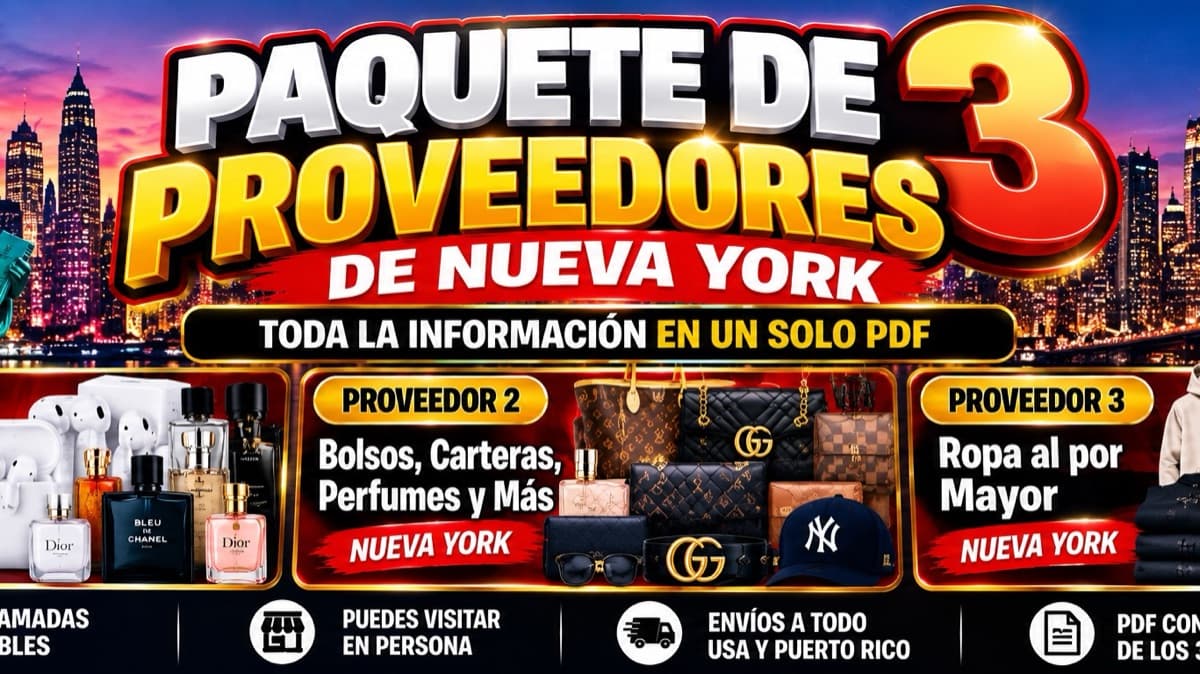 🔥 PAQUETE DE 3 PROVEEDORES DE NUEVA YORK 🗽