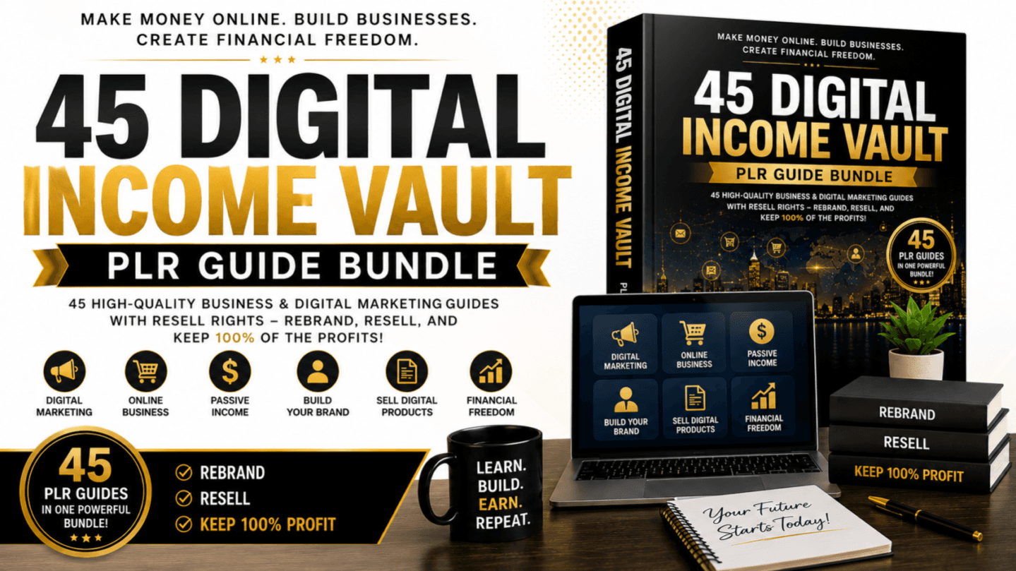 45 DIGITAL INCOME VAULT – PLR GUIDE BUNDLE