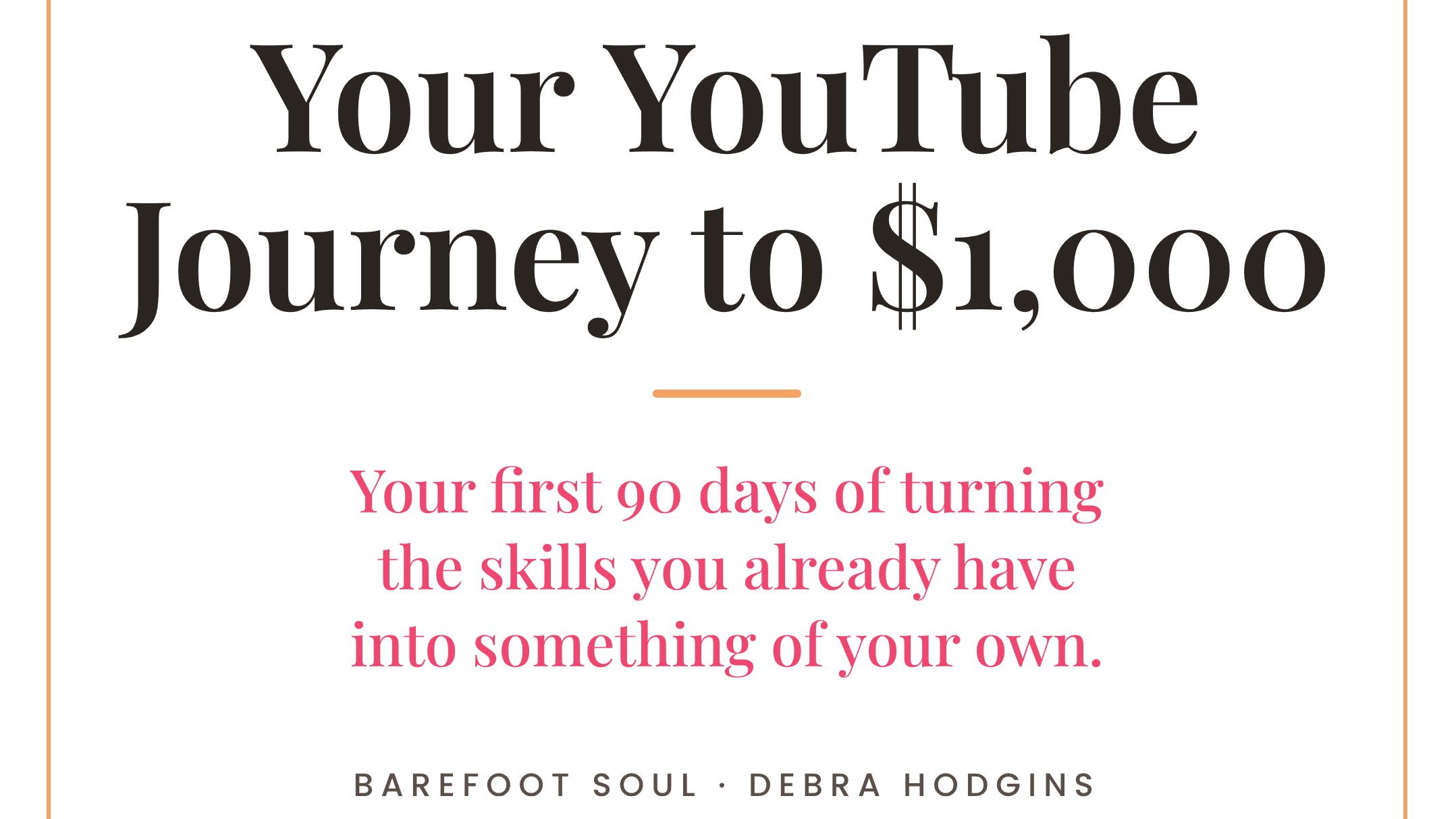 YOUR YOUTUBE JOURNEY TO $1000!