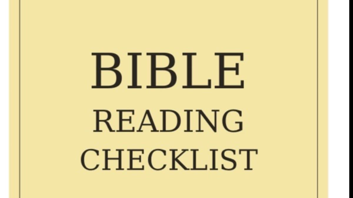 Bible Reading Checklist