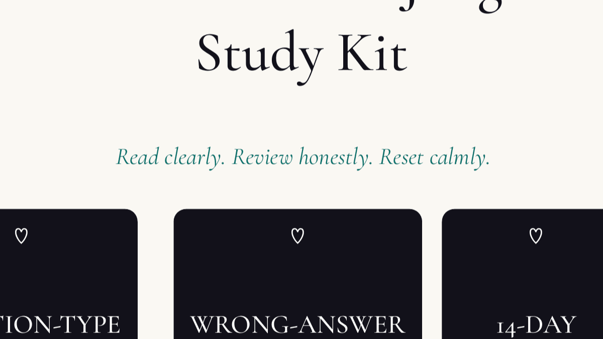 The Calm Clinical Judgment Study Kit