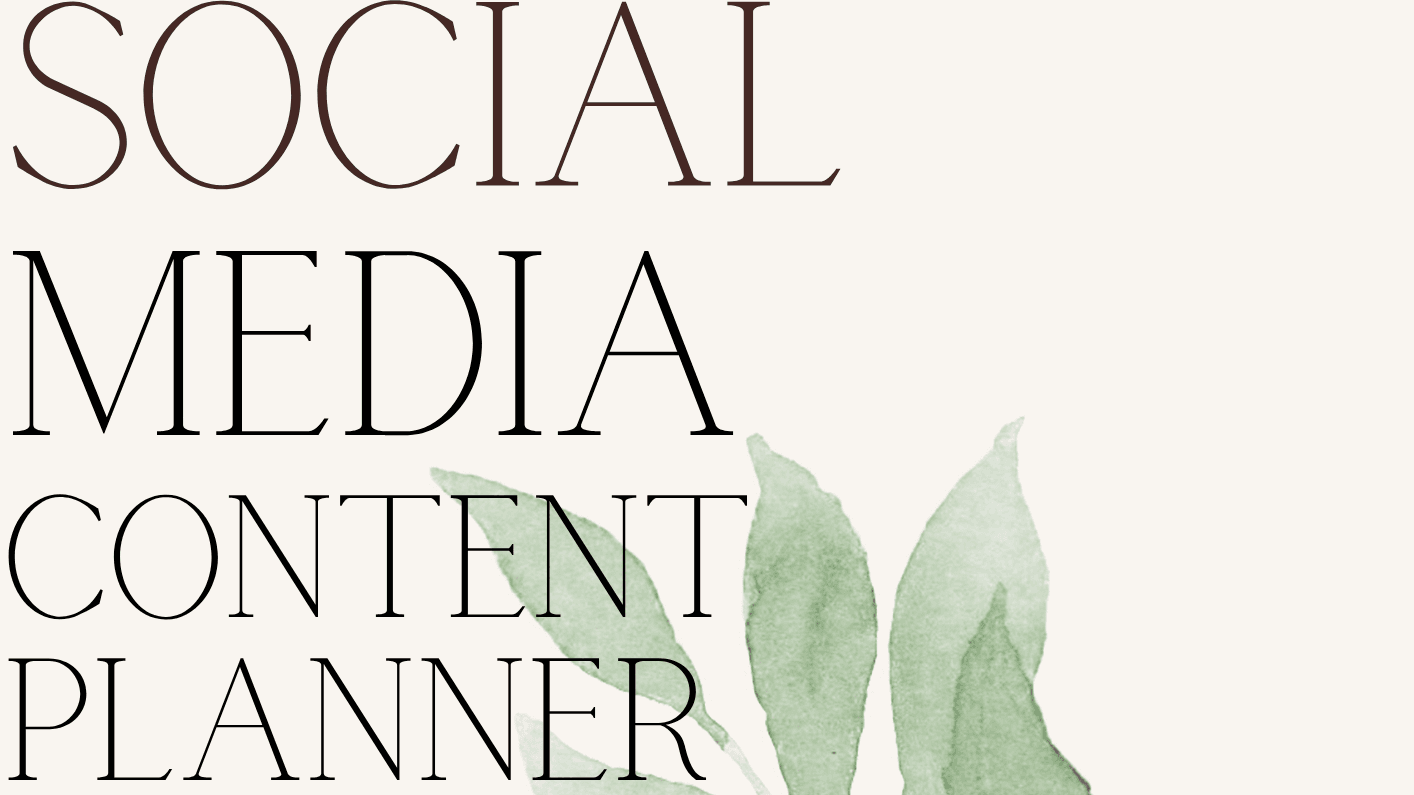 The social media content planner 