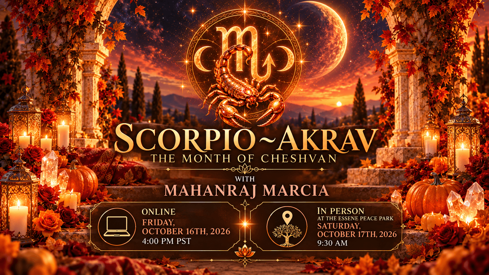 Scorpio Venus StarPoint~The Month of Cheshvan