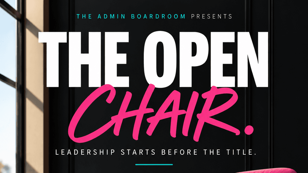 THE OPEN CHAIR: Before the Title