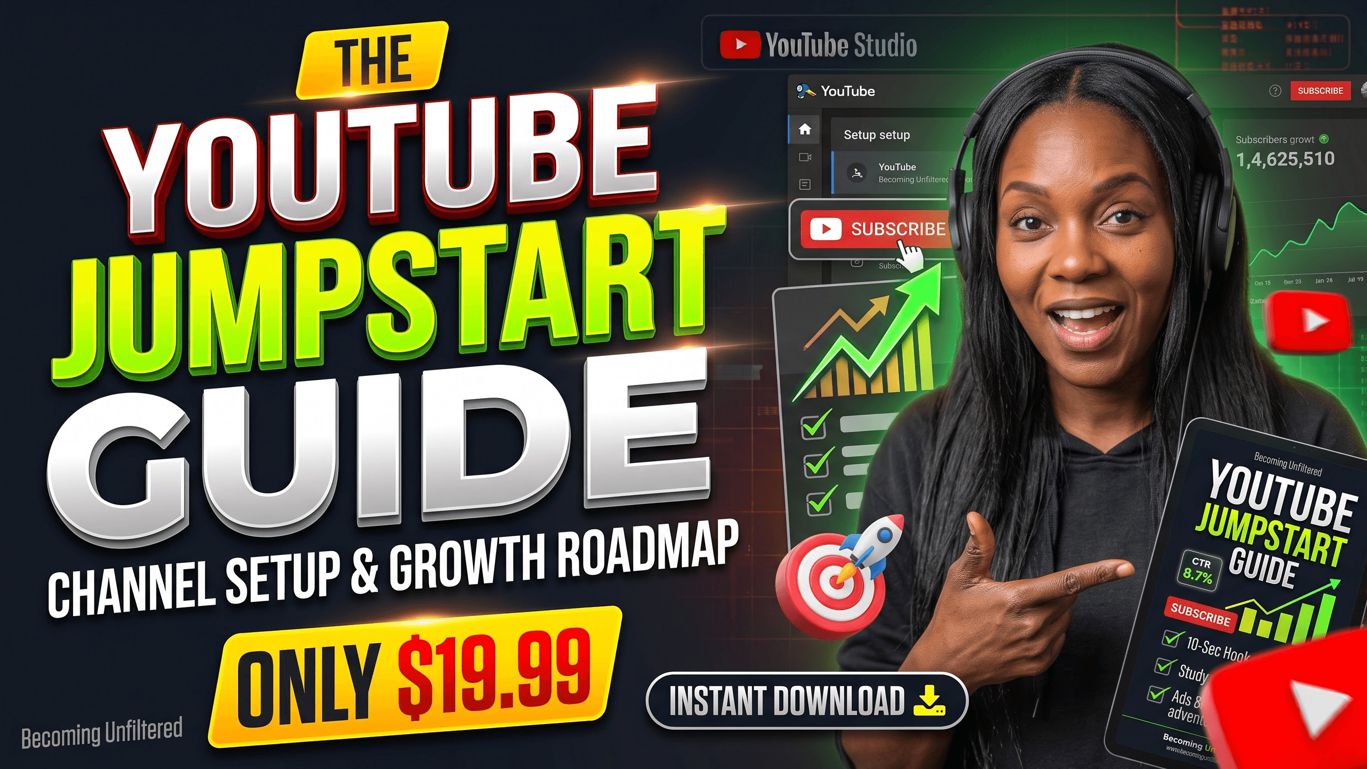 Get My YOUTUBE JUMPSTART GUIDE Now!