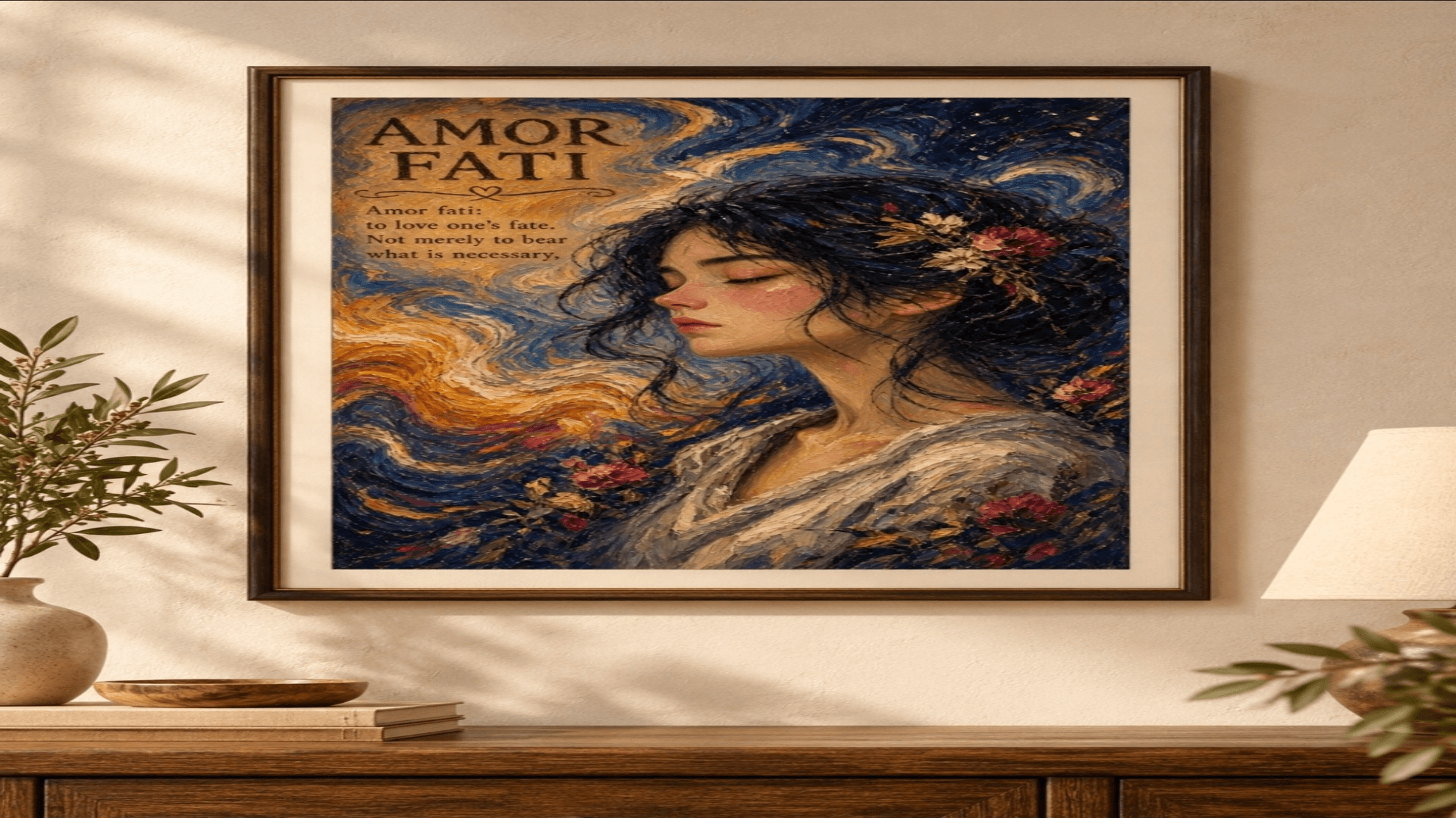 Amor Fati — Celestial Oil Painting Wall Art 