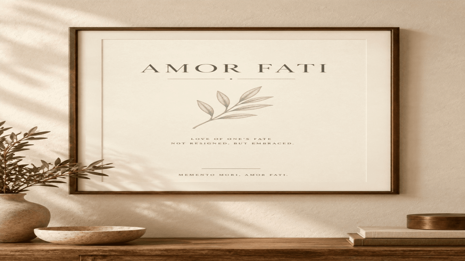 Amor Fati — Botanical Line Art Wall Art 