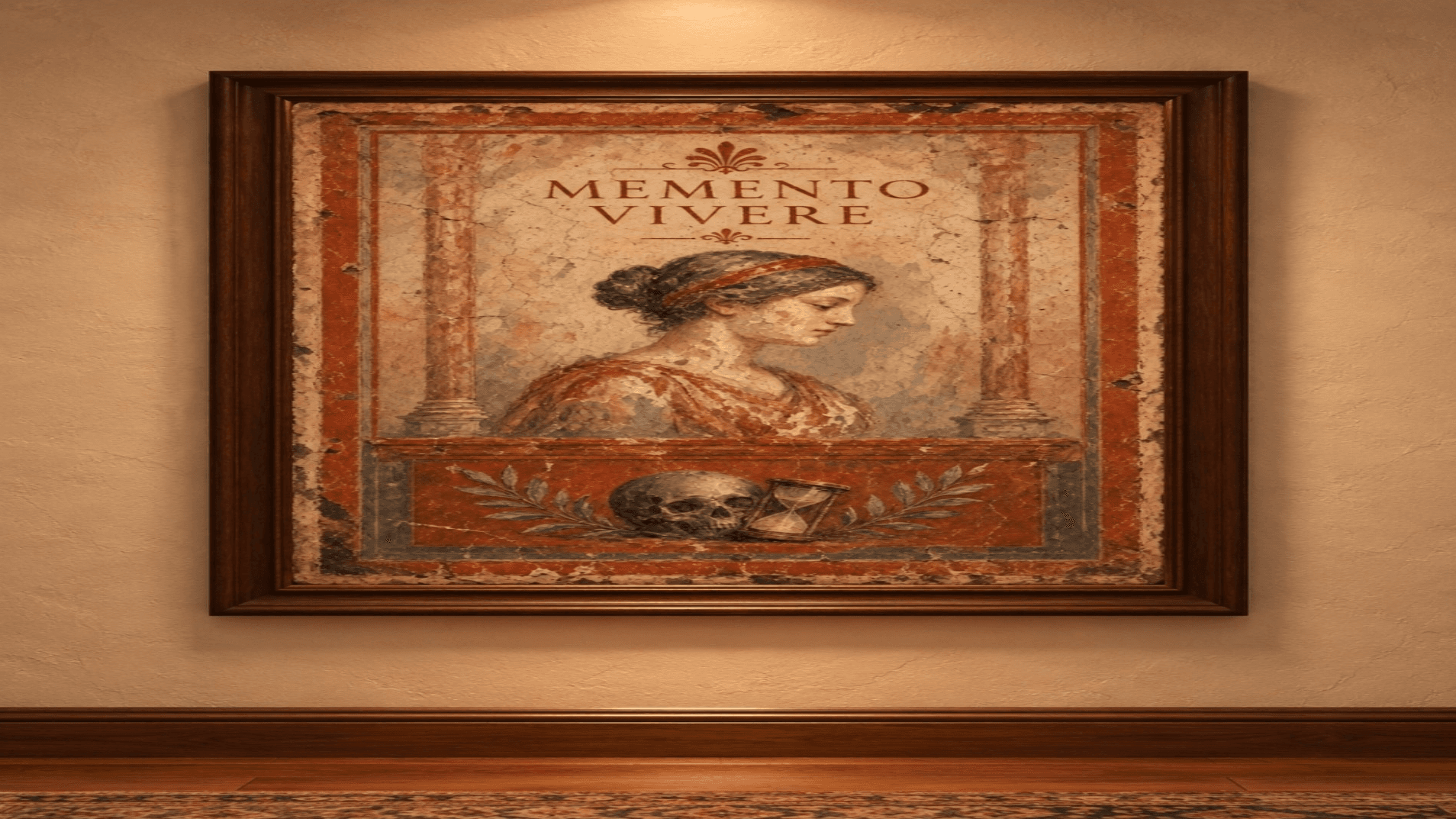 Memento Vivere — Roman Muse Fresco Wall Art 