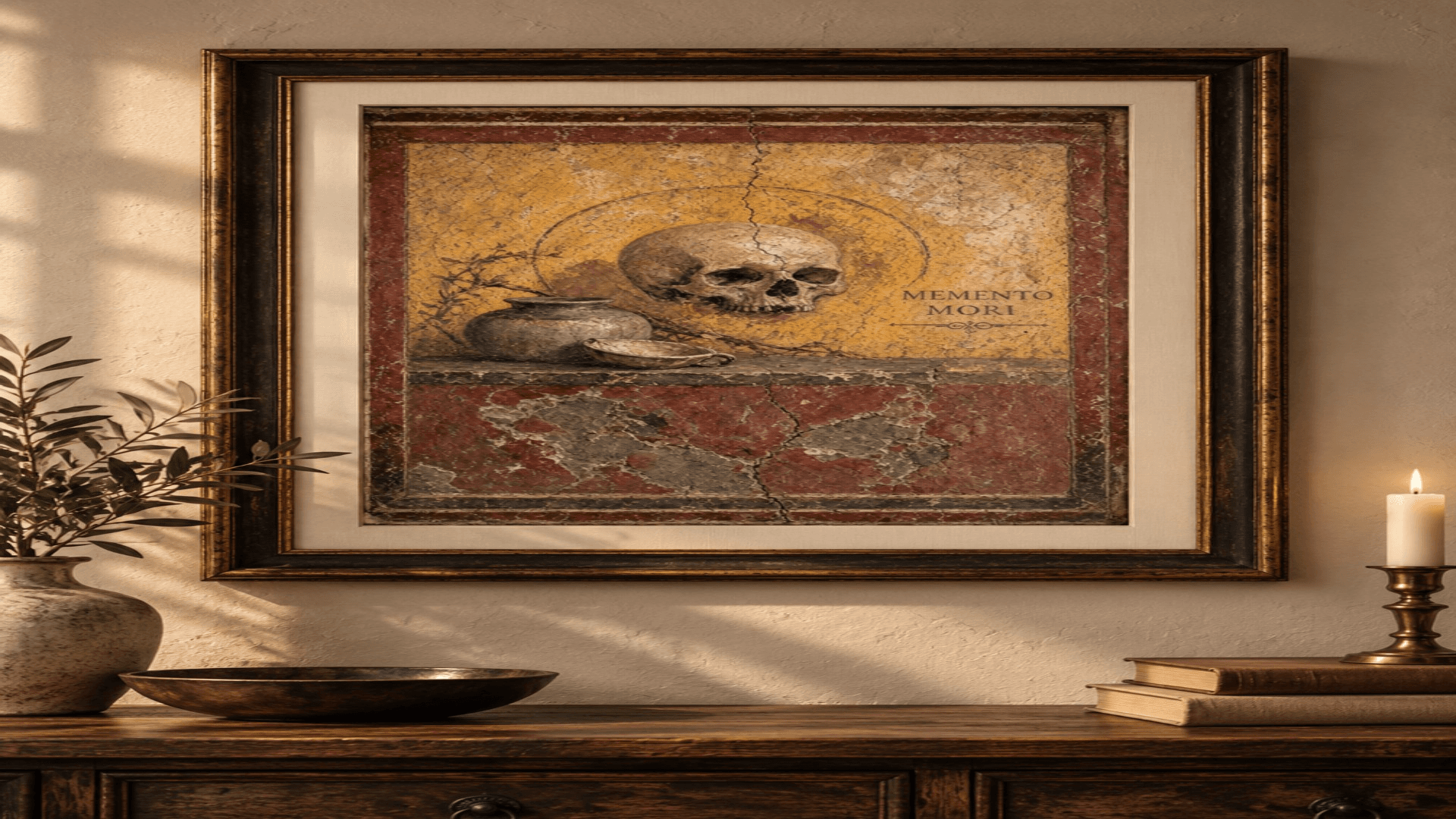 Memento Mori - Roman fresco Digital Wall Art 