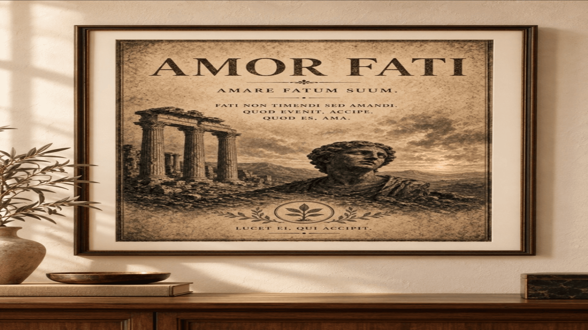 Amor Fati — Roman Ruins Engraving Wall Art 