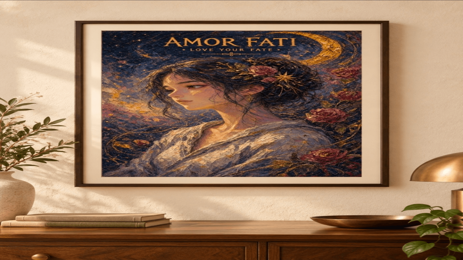 Amor Fati — Celestial Oil Painting Wall Art 