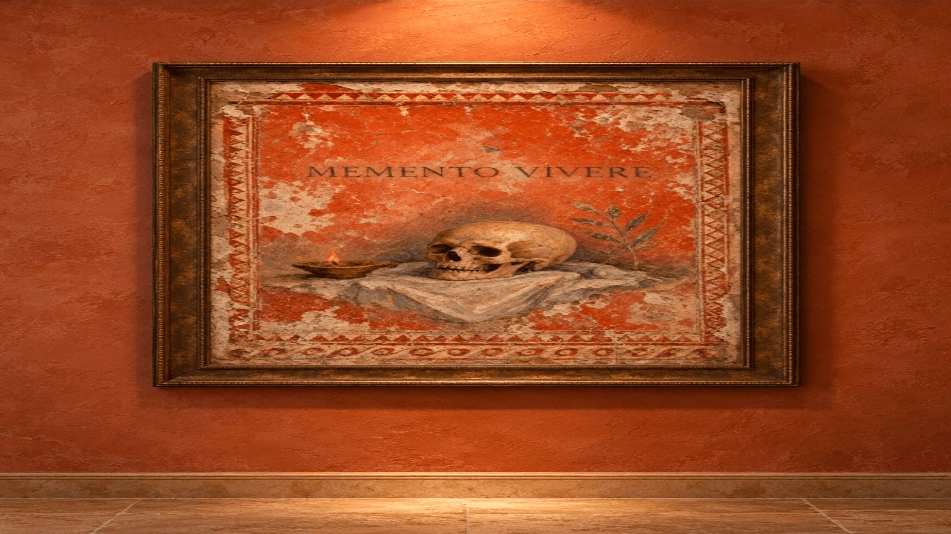 Memento Vivere — Excavated Pompeii Fresco Wall Art