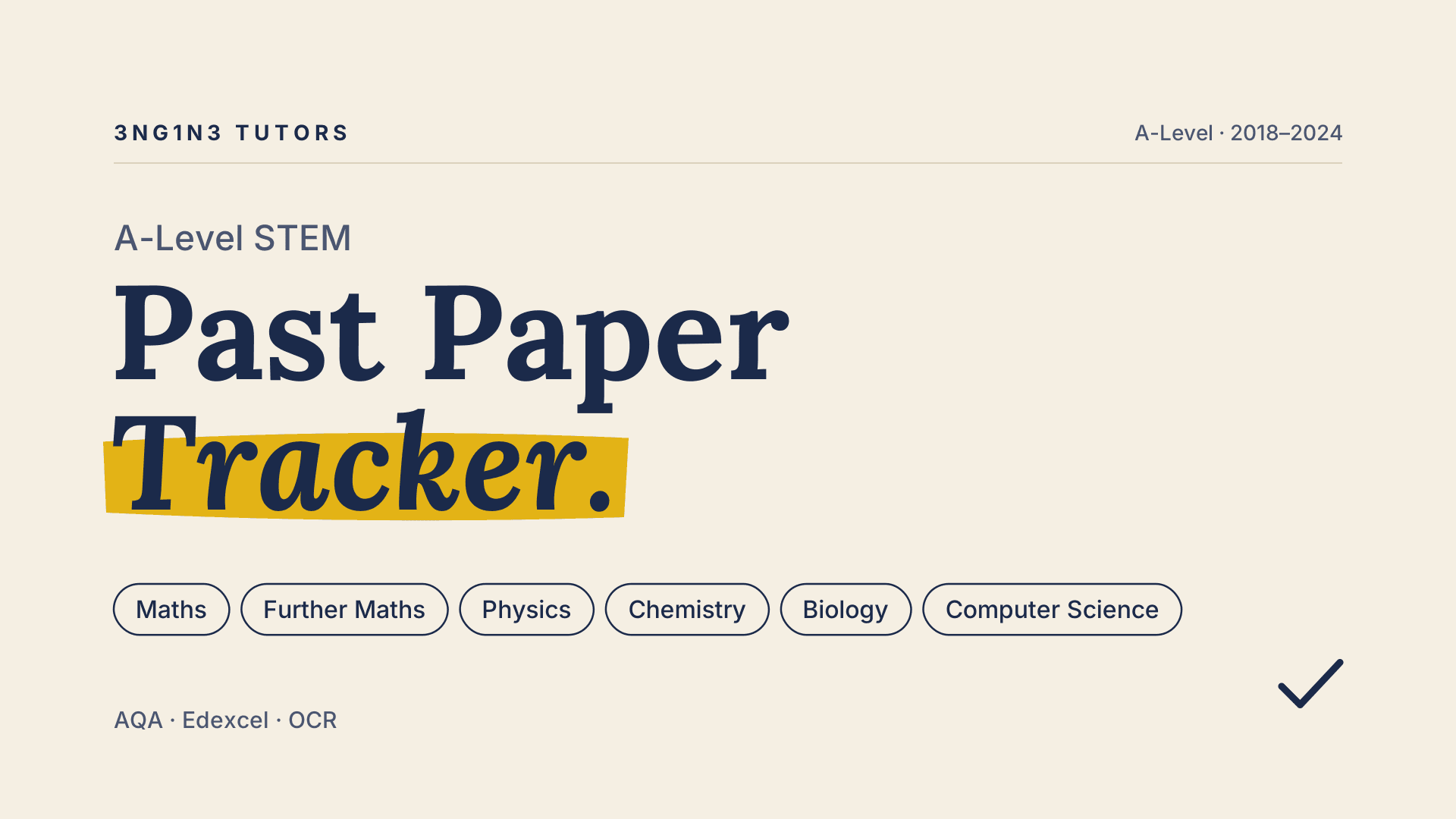 A-Level STEM Past Paper Tracker
