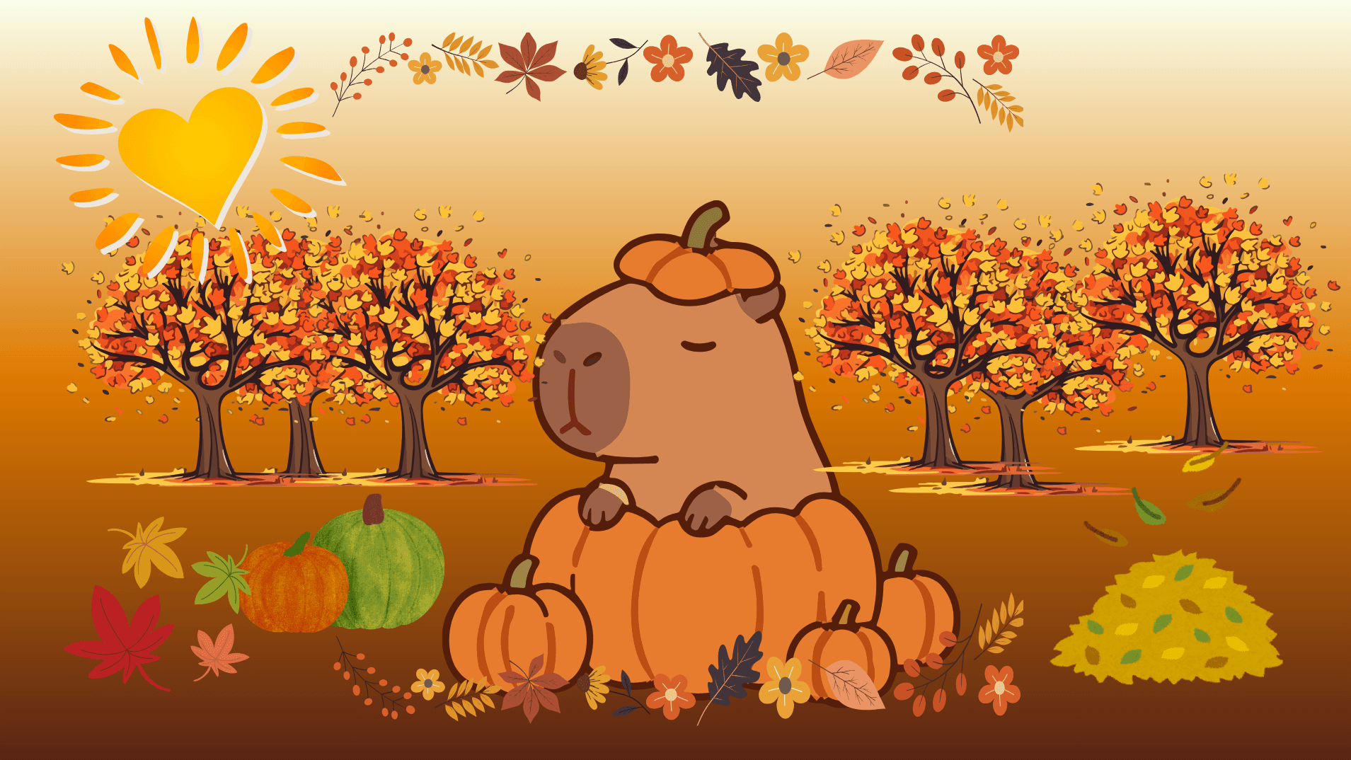 Capybara Digital wallpaper for Desktops/Tablets.