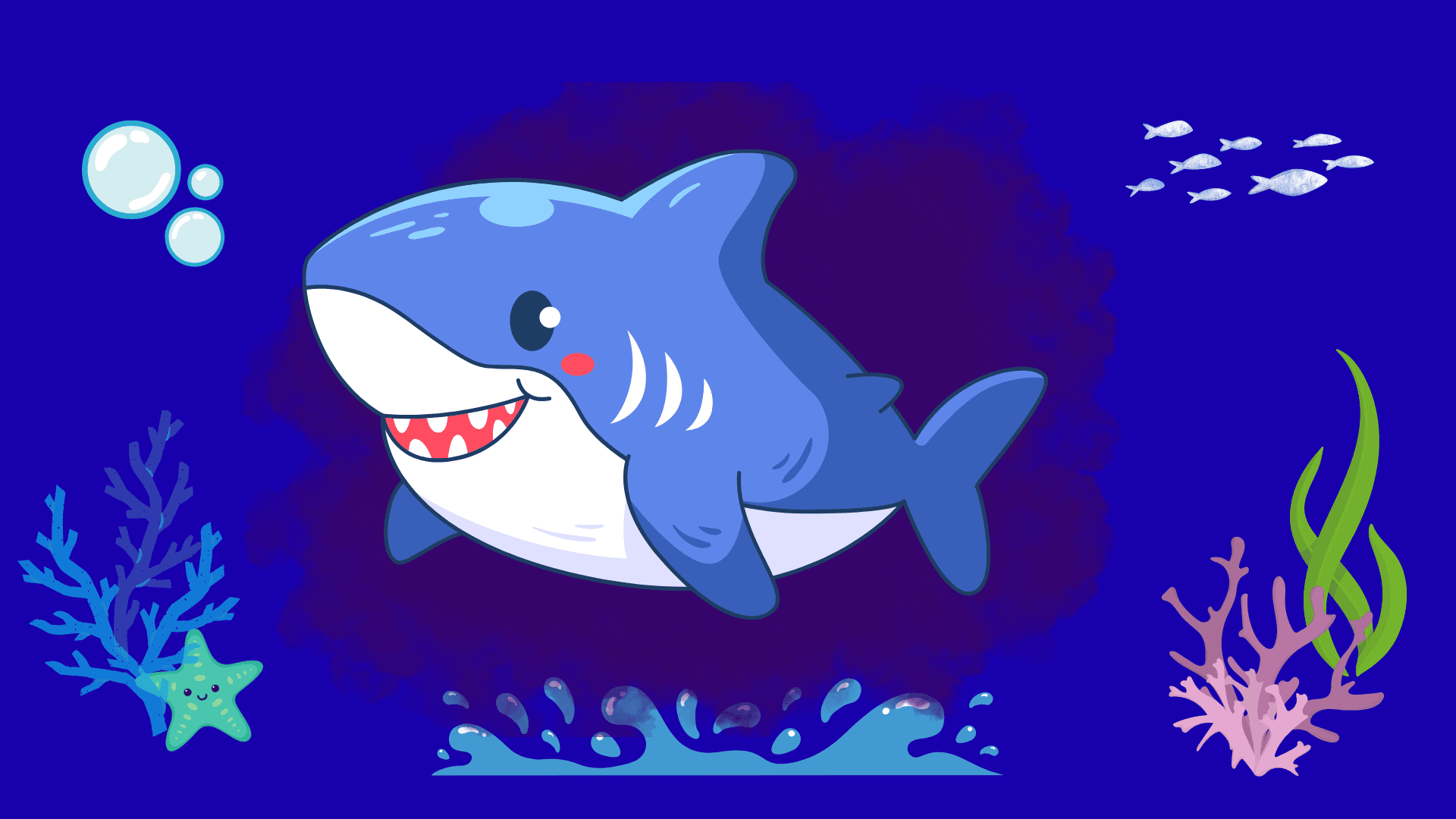 Cute Shark Wallpaper for Tablets/Desktops.