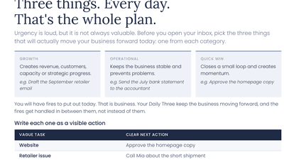 FREE Daily Three Morning Planner