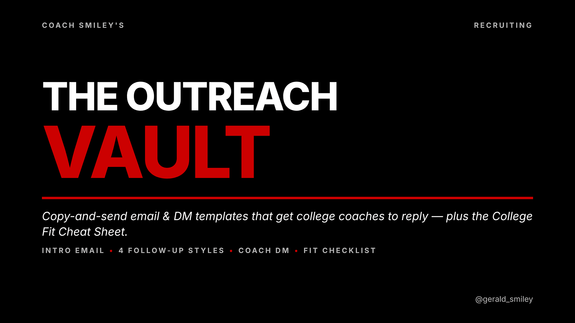 Get My Coaches Outreach Vault Now