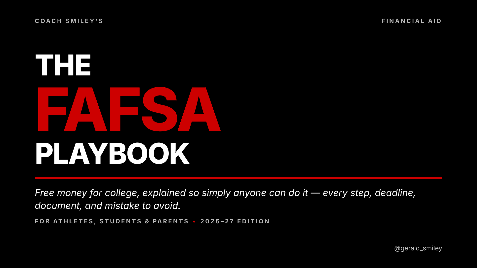 Get My FAFSA Playbook Now!