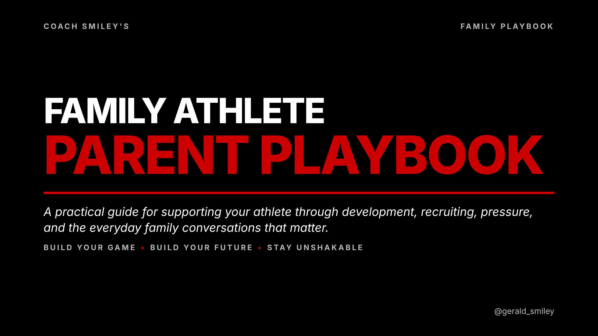 Get My Family Athlete Parent Playbook Now!