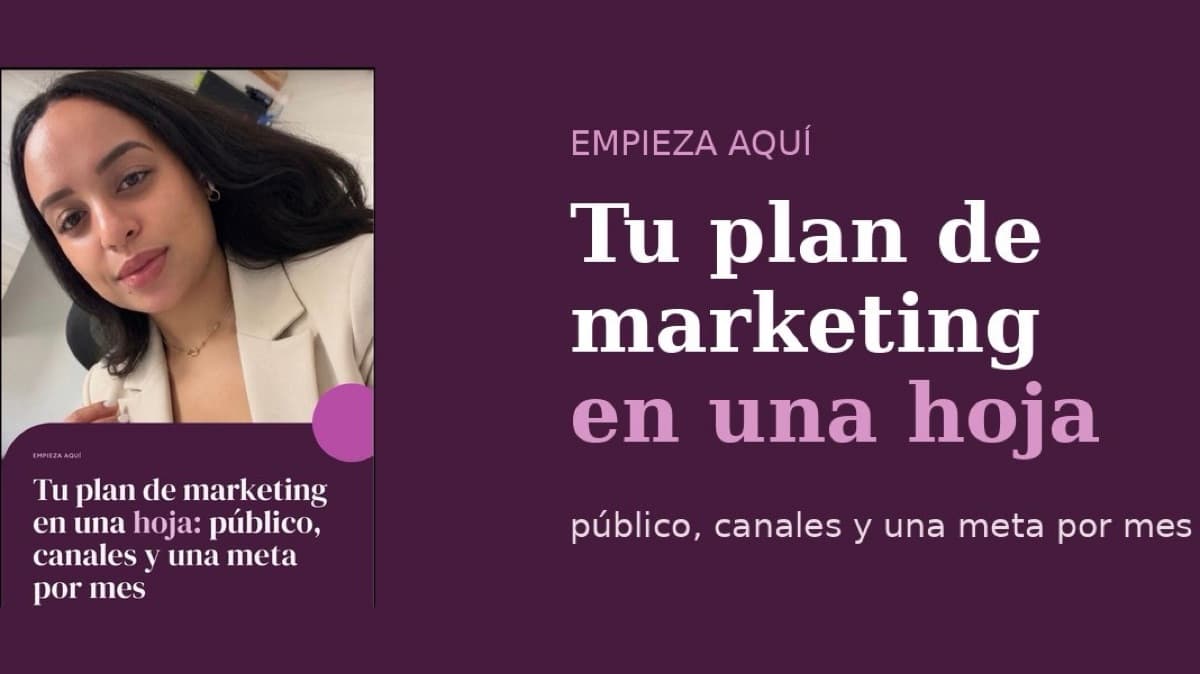 Tu plan de marketing en una hoja